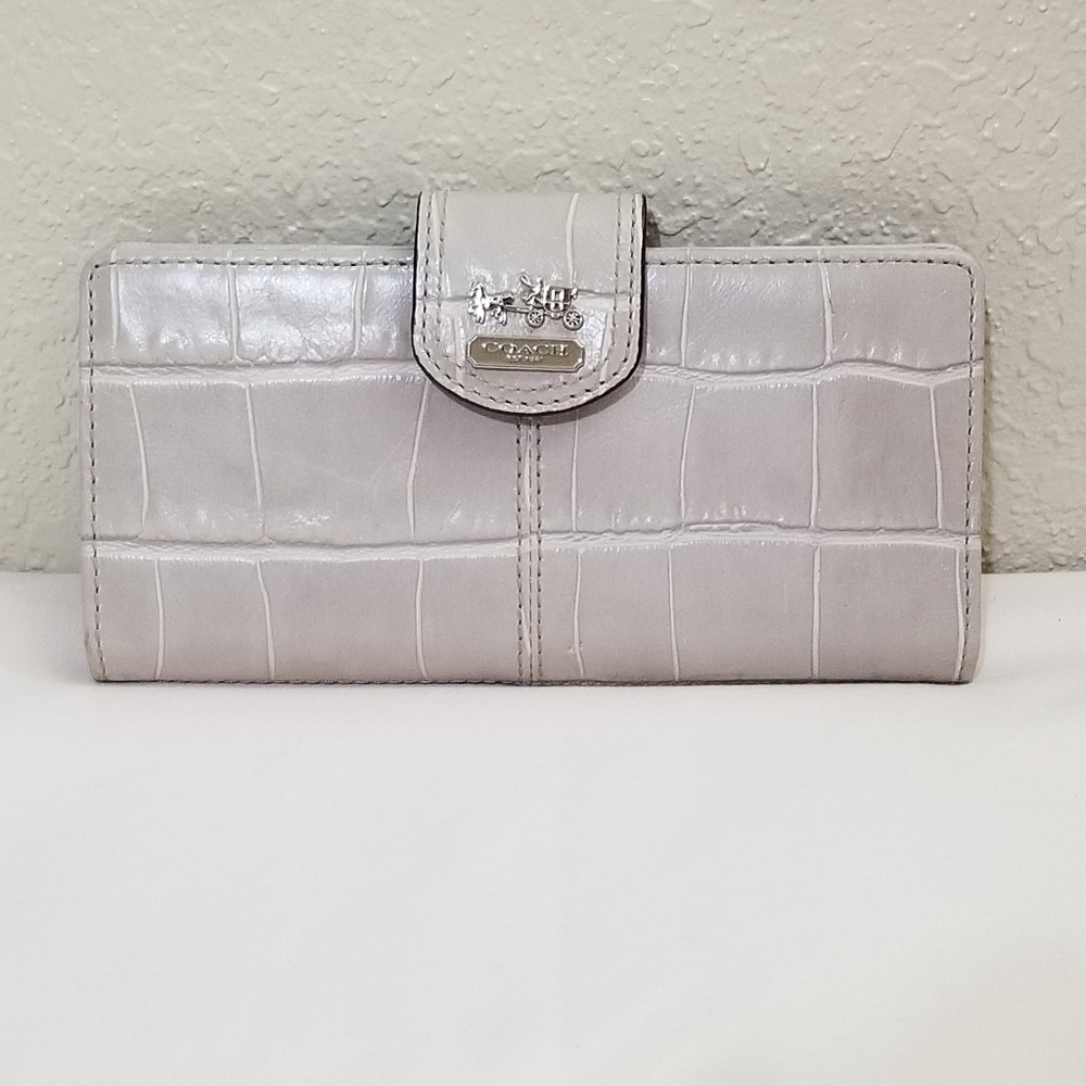 Coach Crocodile Embossed Wallet